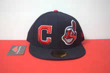 Load image into Gallery viewer, MLB New Era Cleveland Indians Double Logo Fitted 59Fifty