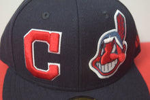Load image into Gallery viewer, MLB New Era Cleveland Indians Double Logo Fitted 59Fifty