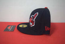 Load image into Gallery viewer, MLB New Era Cleveland Indians Double Logo Fitted 59Fifty