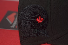 Load image into Gallery viewer, MLB New Era Toronto Blue Jays Patch Blackout Fitted 59Fifty