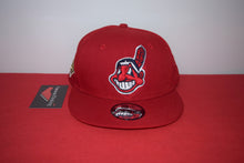 Load image into Gallery viewer, MLB New Era Cleveland Indians 95 WS Patch Snapback 9Fifty