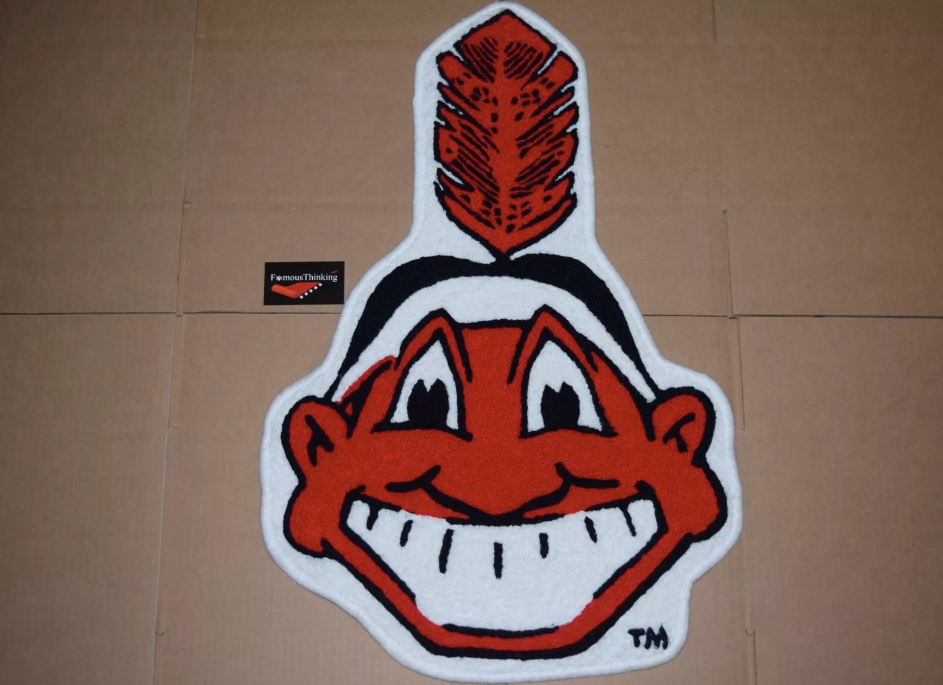 Cleveland Indians Chief Wahoo Retro Logo Rug Door Mat