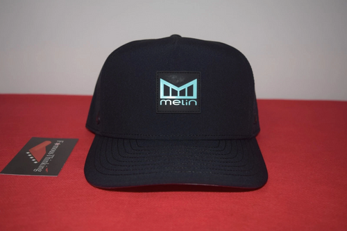 Melin Stacked Hydro Odyssey Black Aqua Snapback