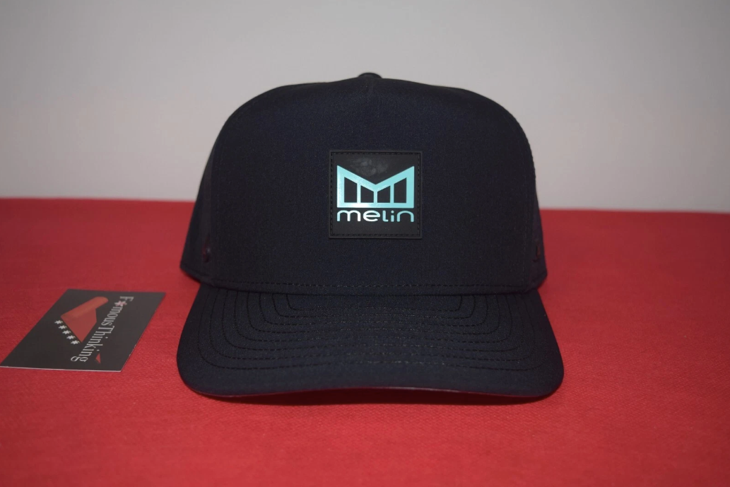 Melin Stacked Hydro Odyssey Black Aqua Snapback