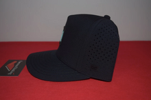 Load image into Gallery viewer, Melin Stacked Hydro Odyssey Black Aqua Snapback
